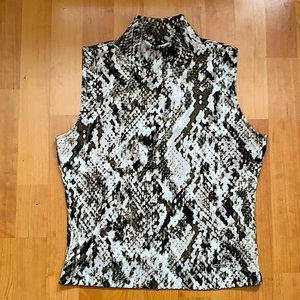 DKNY Women’s Snake Print  Sleeveless Top